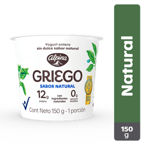 YOGURT GRIEGO ALPINA NATURAL*150GR