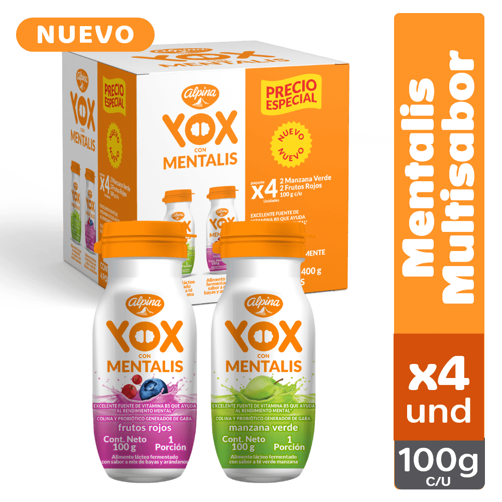 BEBIDA YOX MENTALIS SABORES  4UN*400GR