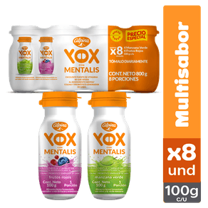 BEBIDA YOX MENTALIS SABORES 8UN*800GR
