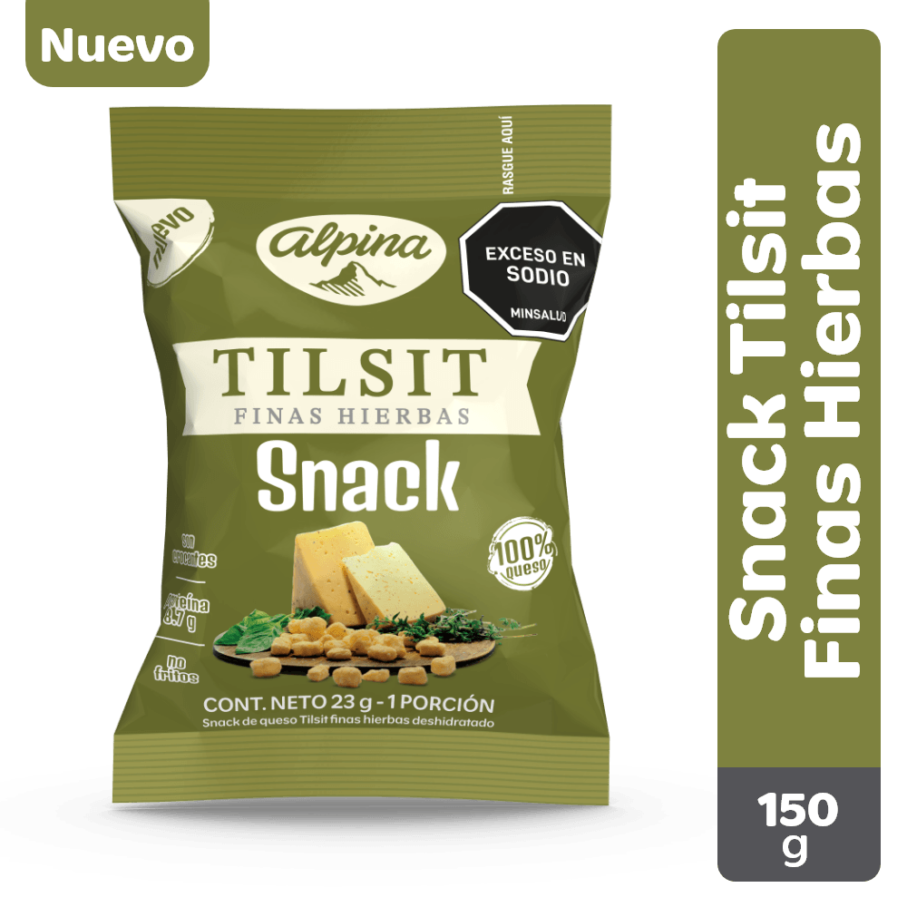 SNACK QUESO TILSIT FINAS HIERB DESHI*23G