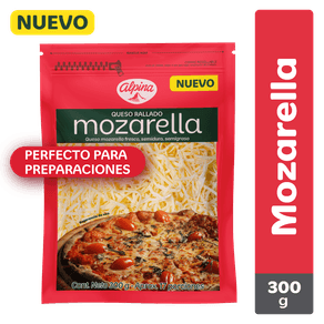 QUESO MOZARELLA RALLADO ALPINA*300GR
