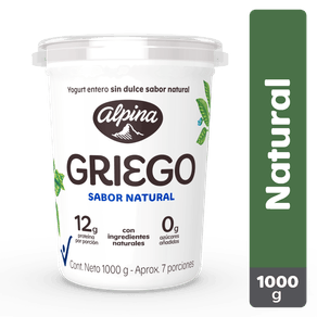 YOGURT GRIEGO ALPINA NATURAL*1000GR