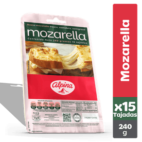 QUESO MOZARELLA 15 TAJADAS x 240GR