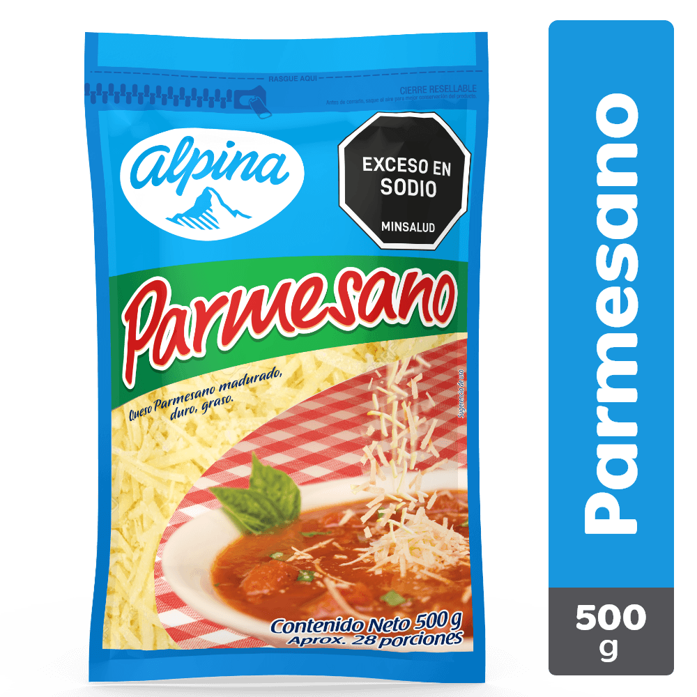 QUESO PARMESANO RALLADO x 500GR ALPINA