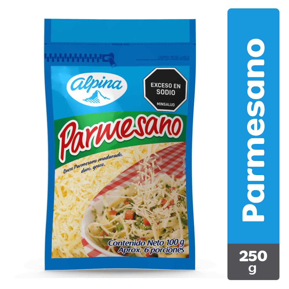 QUESO PARMESANO RALLADO x 250GR ALPINA