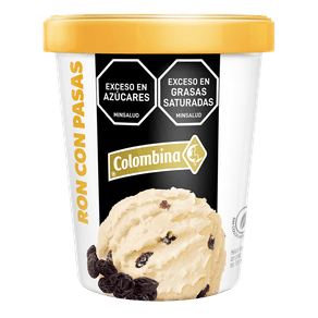 HELADO RON PASAS COLOMBIAN*300G