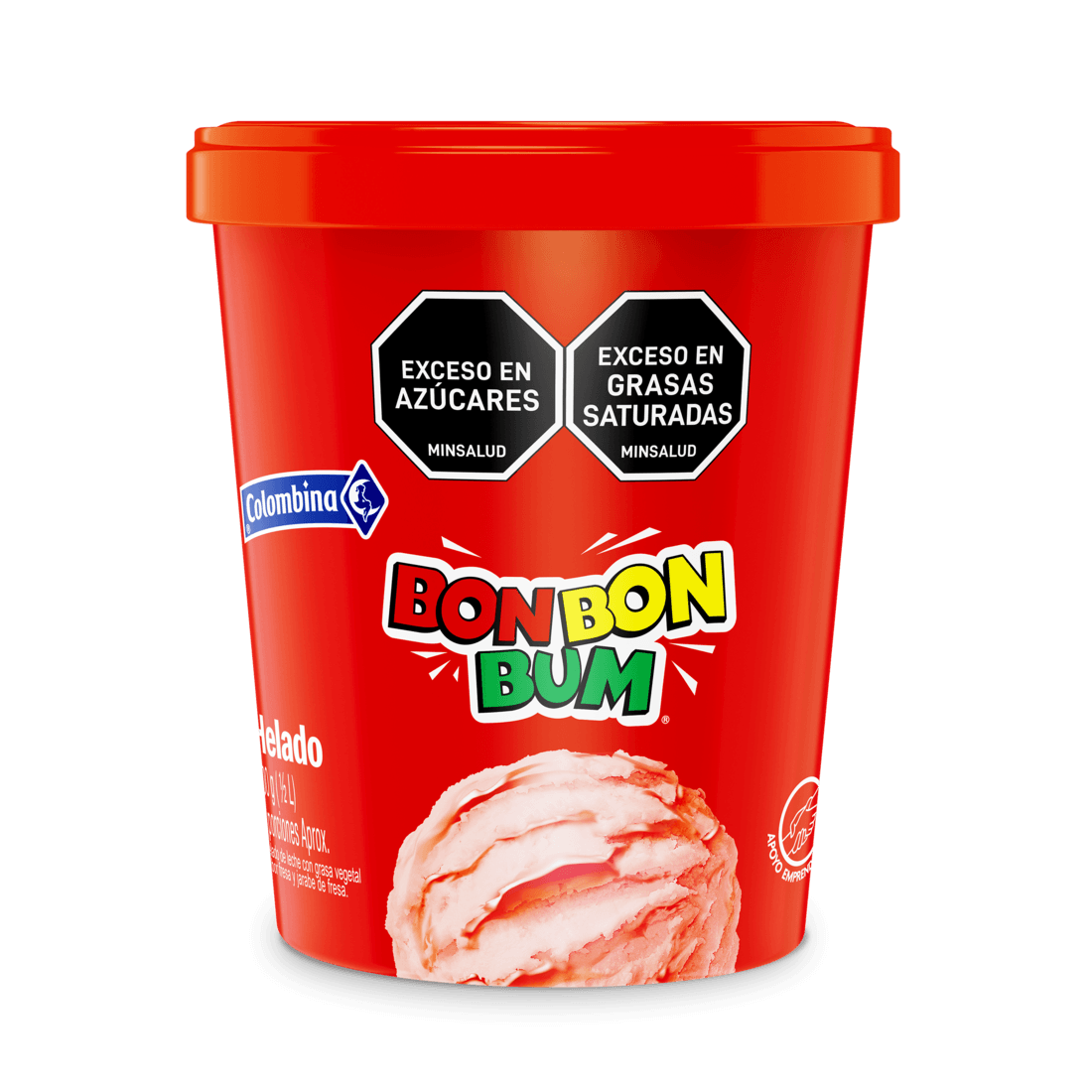 HELADO BBB FRESA COLOMBINA ½LT 300GR