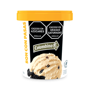 HELADO RON PASAS COLOMBINA*600G