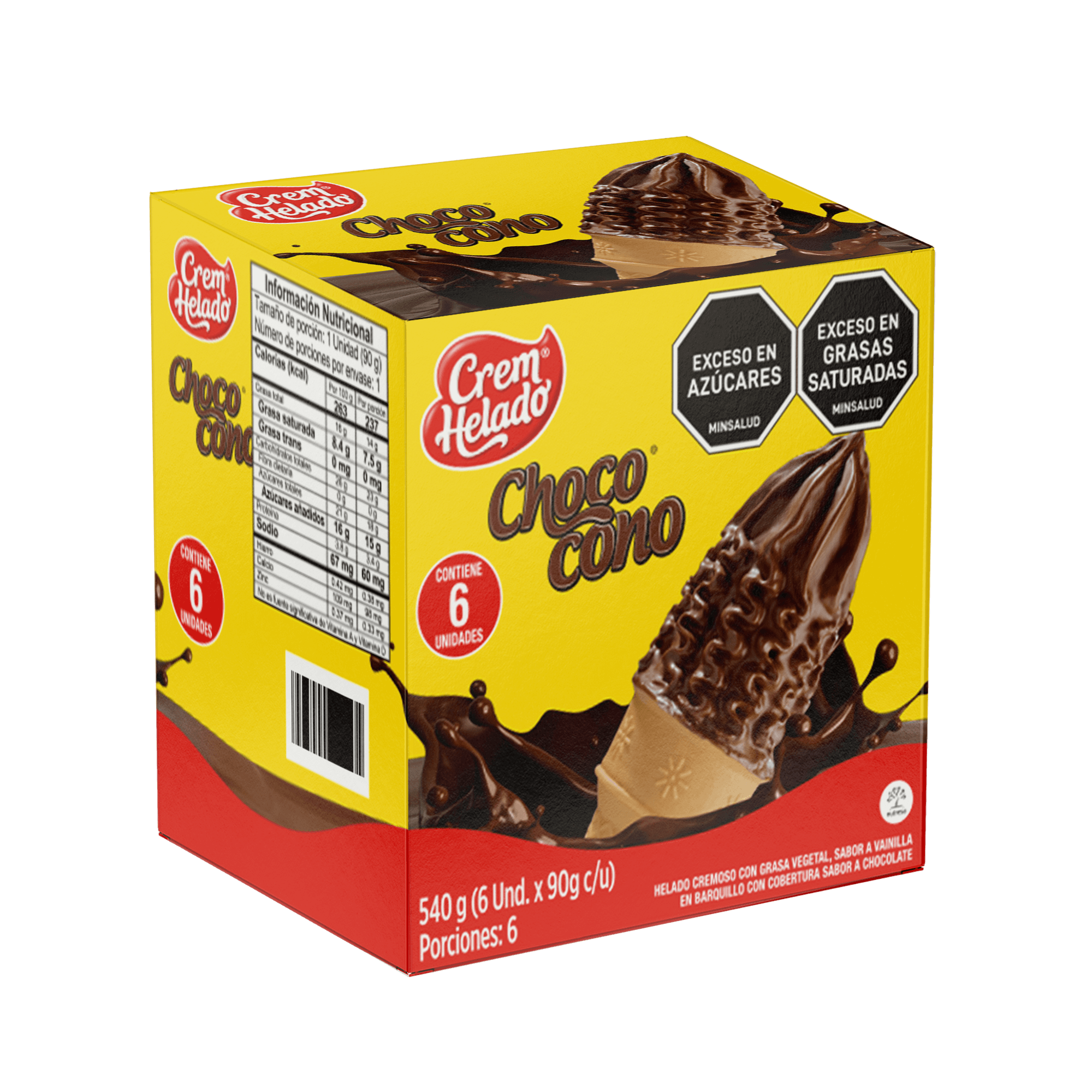 CHOCOCONO CREM HELADO PACK X6&nbsp;*540GR