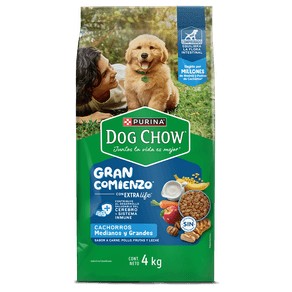DOG CHOW CACHORROS MEDIANOS Y GRANDE*4KG