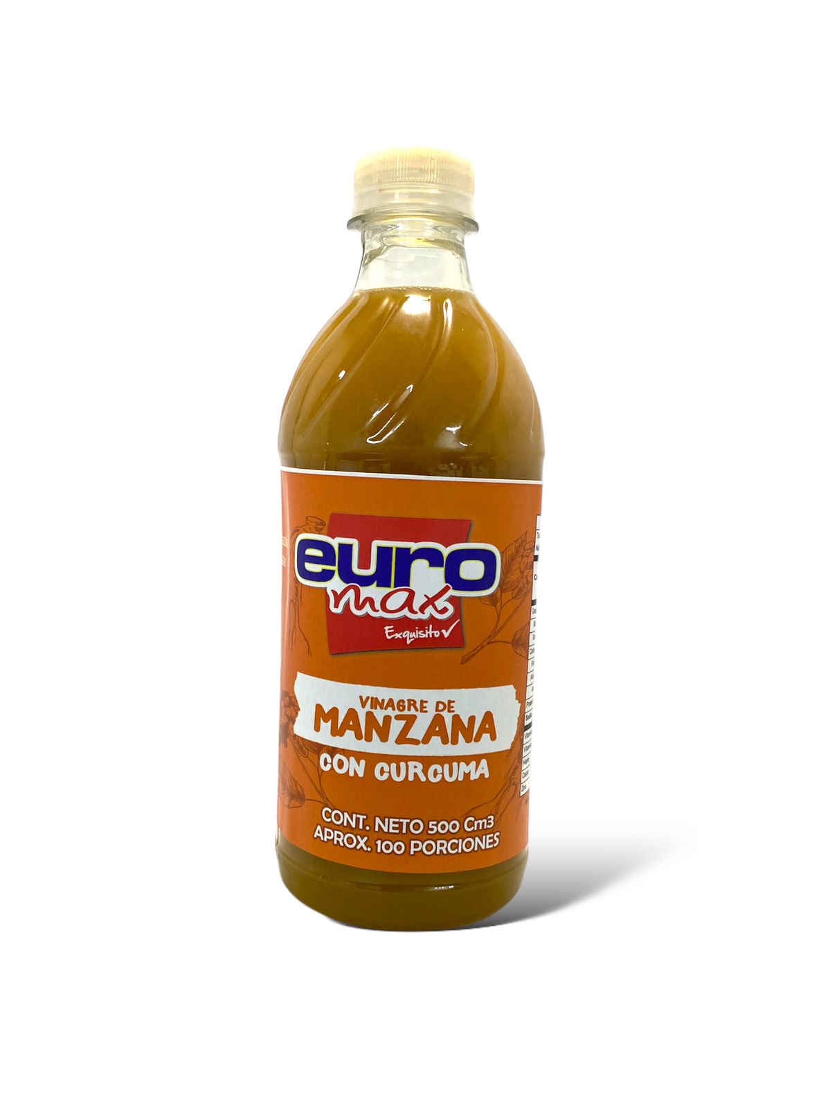 VINAGRE MANZANA CURCUMA EUROMAX *500ML