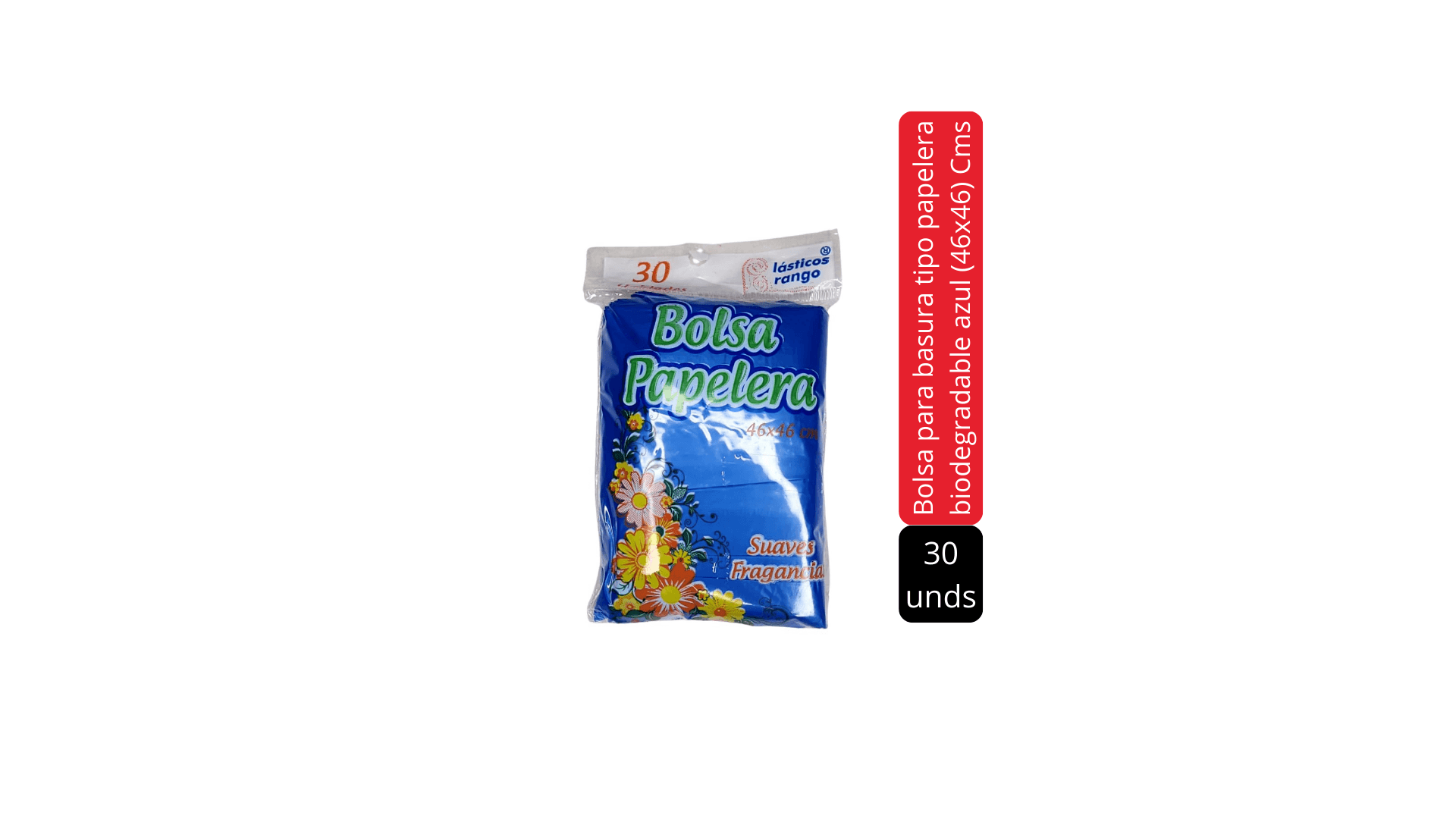 BOLSA PAPELERA AZUL AROMA x 30 46X46