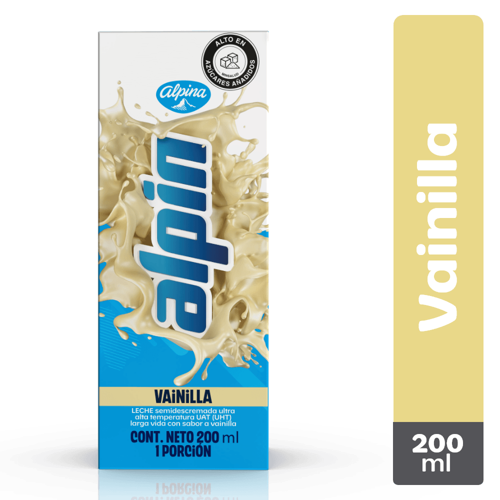 LECHE SABORIZADA VAINIL x 200ML ALPINA