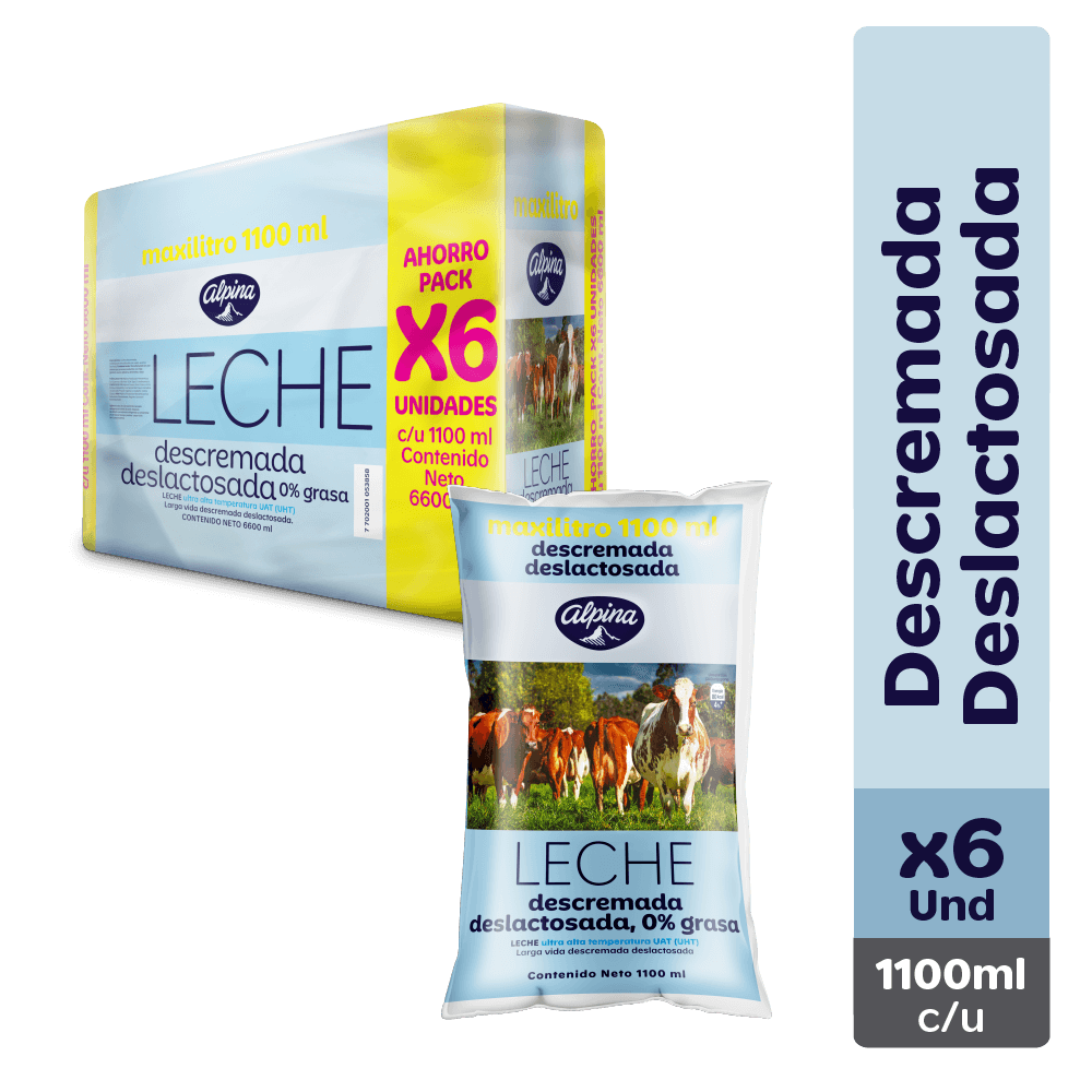 LECHE ALPINA DESLA-DESCR 6UND x 1100ML