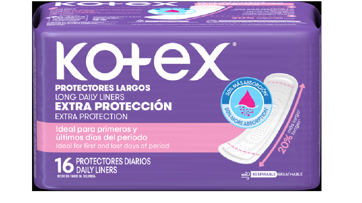 PROTECTOR LARGO KOTEX *16UND