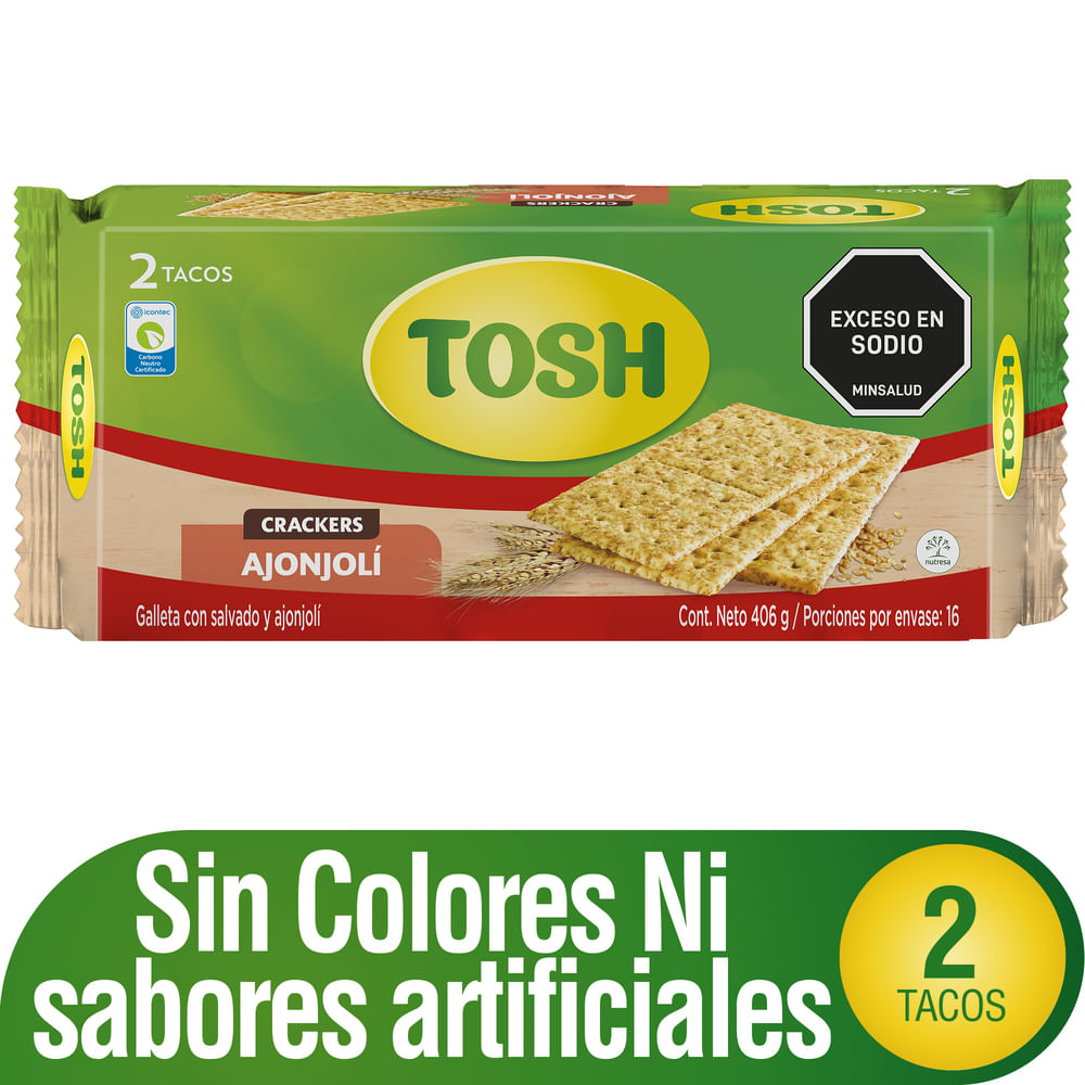GALLETA TOSH AJONJOLI*406GR