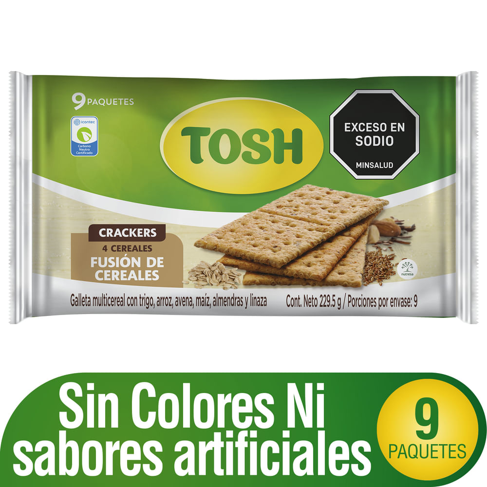 GALLETA TOSH FUSION CEREALES*230GR