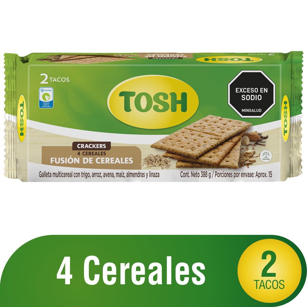 GALLETA TOSH FUSION CEREALES*338GR