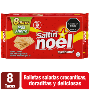 GALLETA SALTIN NOEL  8 TACOS  x 706 GR