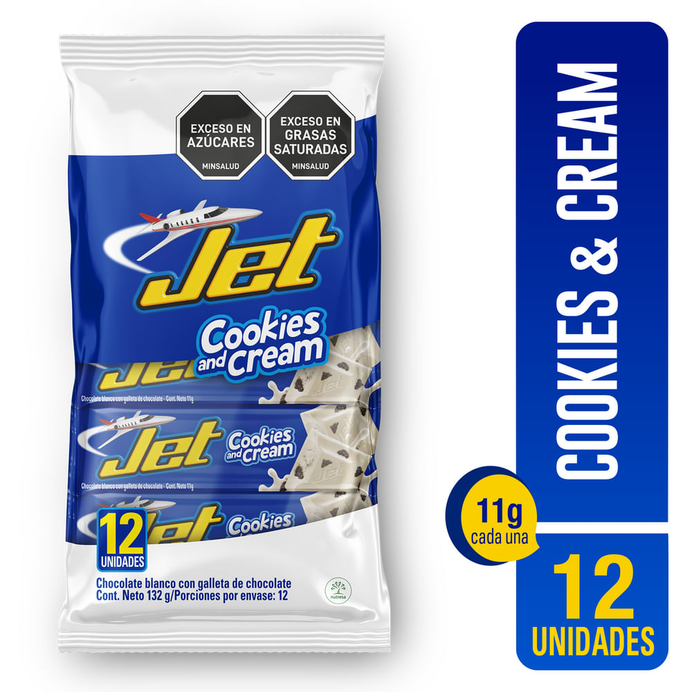 JET COOKIES & CREAM BANDEJA  x 132GR