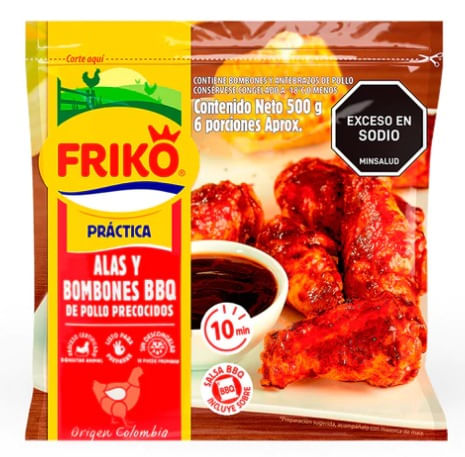 ALITAS FRIKO BBQ CONGELADAS BOLSA *500GR