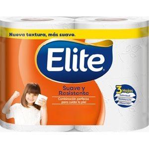 Papel Higienico Elite * 4 Unidades Suave Y Resistente Triple Hoja