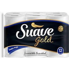 PAPEL HIG SUAVE GOLD 32M T/HOJA X12 UND