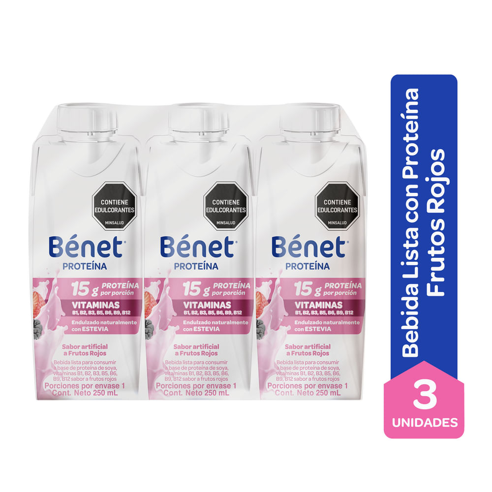 BEBIDA LISTA BENET FRUT ROJOS X3 *750ML