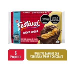 GALLETA FESTIVAL CHOCO ROSCA X6 *228GR