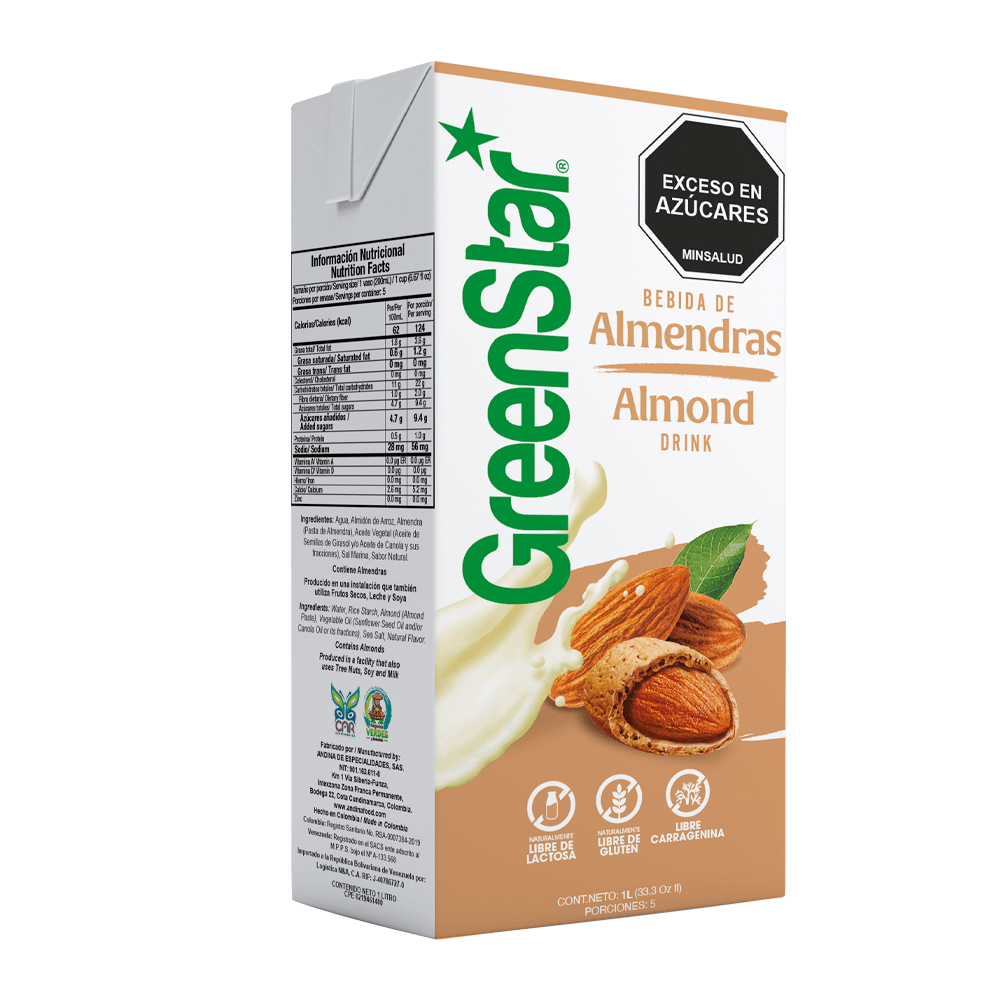 BEBIDA GREENSTAR CON ALMENDRAS *1000ML