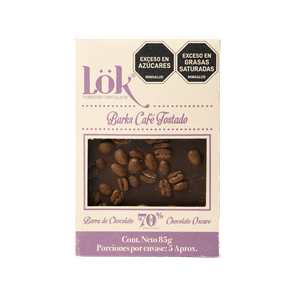 CHOCOLATE 70% GRANOS DE CAFE *60GR