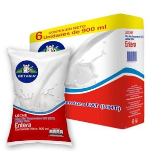 Leche Entera Uht Betania X6 *5400 ml