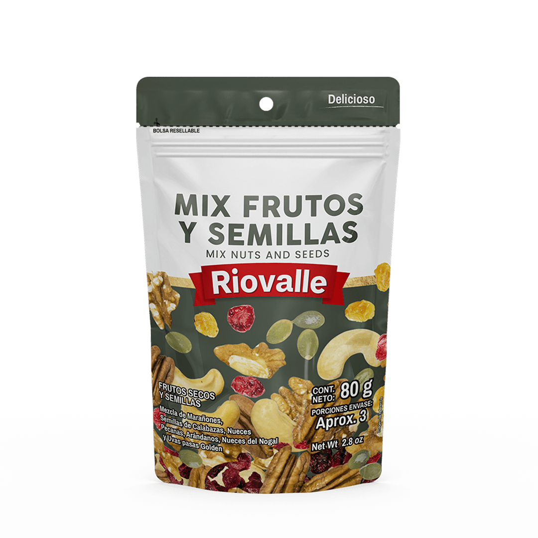 MIX FRUTOS Y SEMILLAS RIOVALLE *80GR