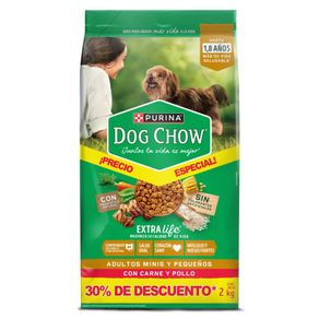 DOG CHOW ADULTOS MINIS Y PEQUEÑOS *2KG