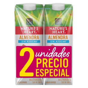 BEBIDA ALMENDRA SIN AZUCAR X2 *1892ML