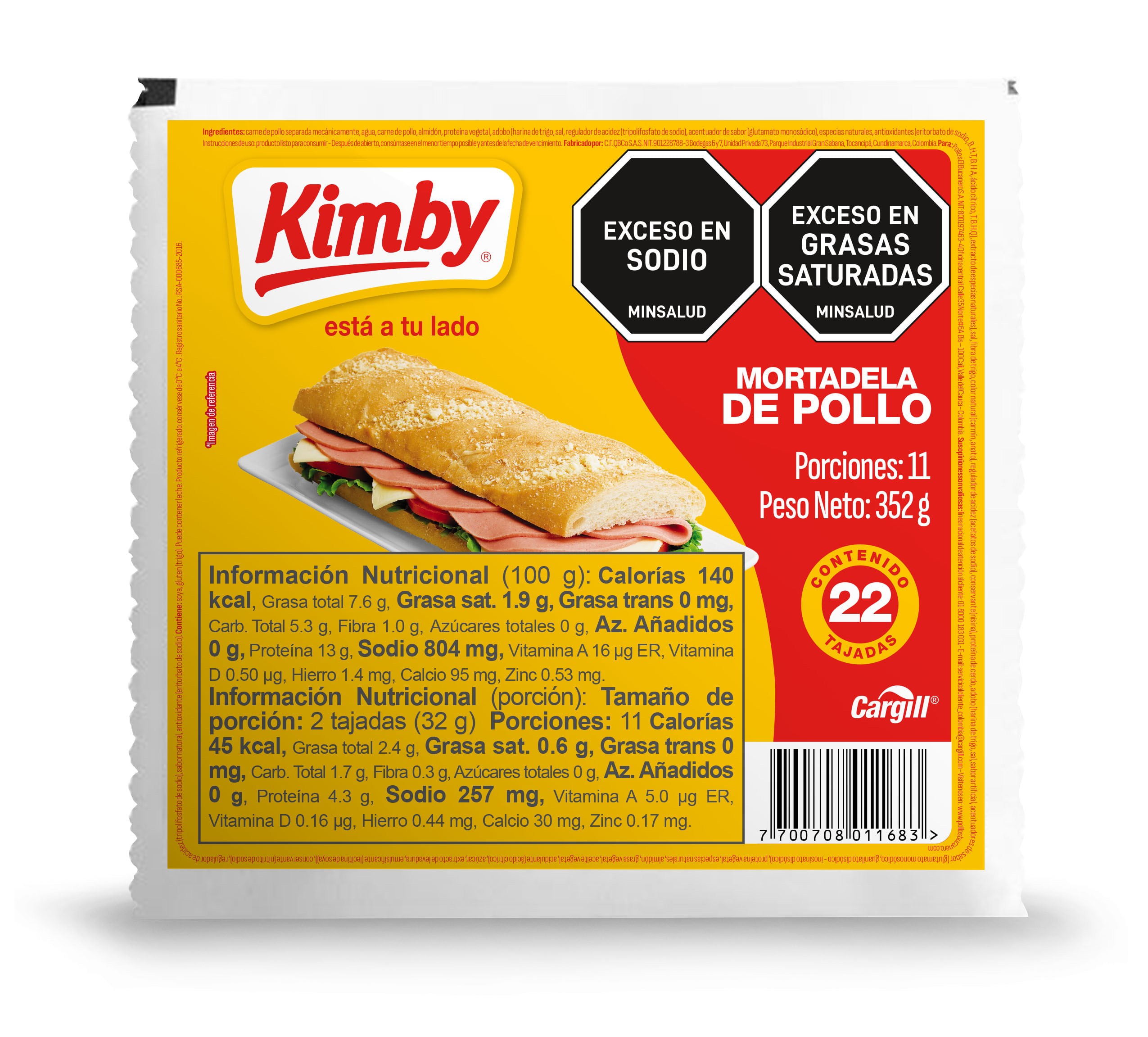 MORTADELA POLLO KIMBY *352GR