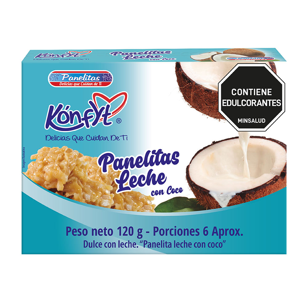 PANELITA COCO BLANQUITAS S/AZUCAR *120GR