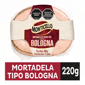 MORTADELA BOLOGNA MONTICELLO X 200 GR