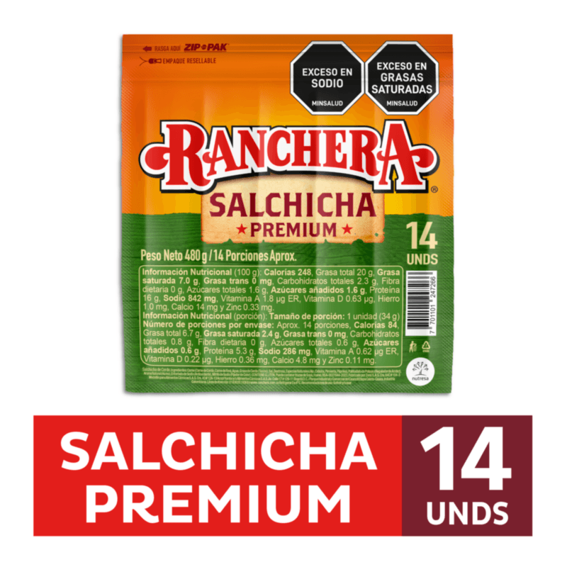 SALCHICHA RANCHERA  x 480GR