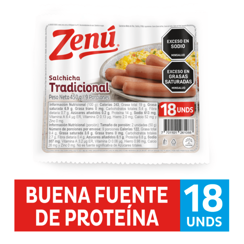 SALCHICHA TRADICIONAL  ZENU*450GR