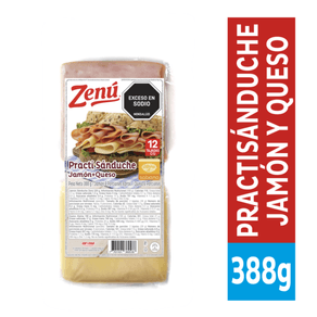 PRACTISANDUCHE ZENU JAMON Y QUESO*388GR