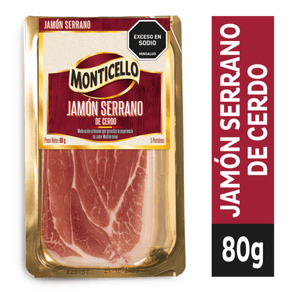 JAMON SERRANO MONTICELLO x 80 grs