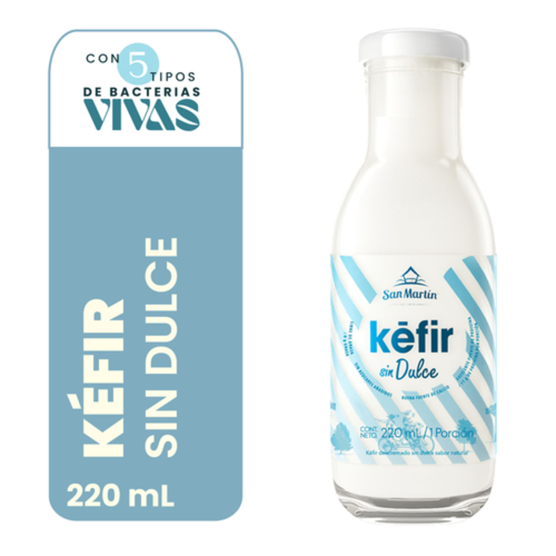 KEFIR NATURAL SIN DULCE SAN MARTIN*220ML