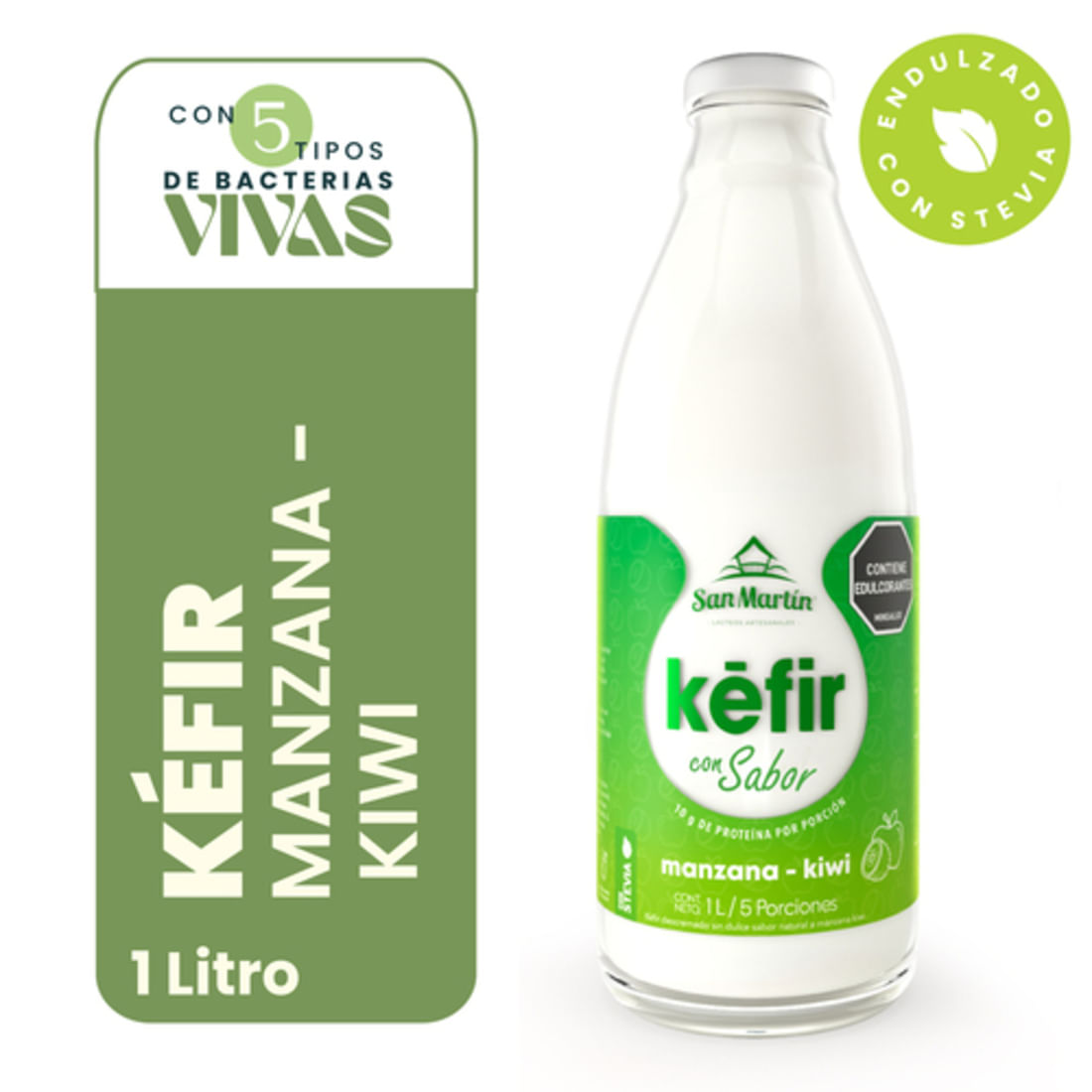 KEFIR MANZANA KIWI  SAN MARTIN*1000ML
