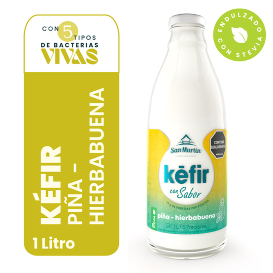 KEFIR PINA HIERBABUERN SAN MARTIN*1000ML