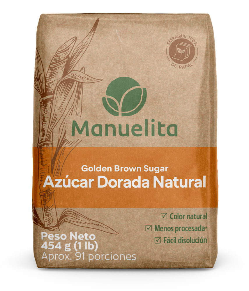 AZUCAR DORADA NATURAL MANUELITA *454GR