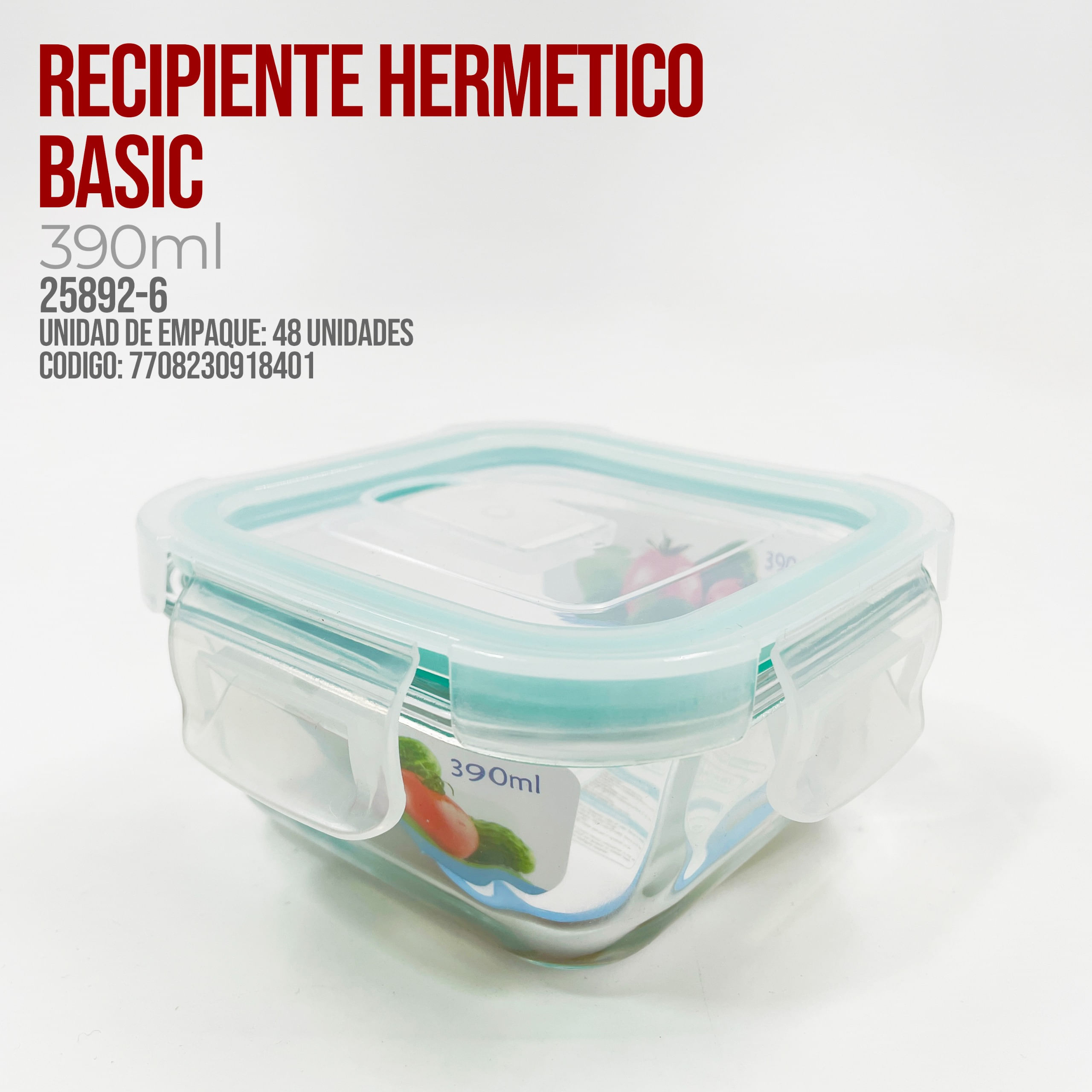RECIPIENTE HERMETICO BASIC 390ML 25892-6