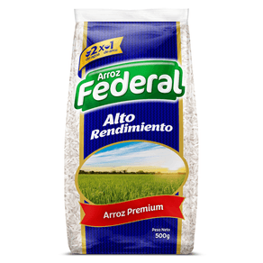 ARROZ FEDERAL ALTO RENDIMIENTO*500GR
