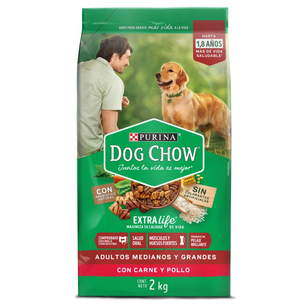 DOG CHOW ADULTOS MEDIANOS Y GRANDES*2KG