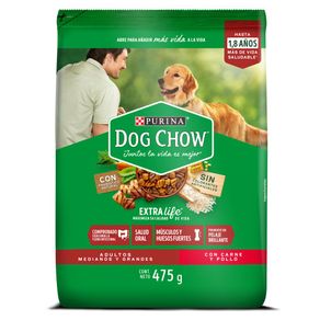 DOG CHOW ADULTOS MEDIANOS Y GRANDE*475GR